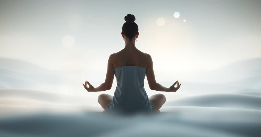 Meditierende Frau für Selbstheilung
